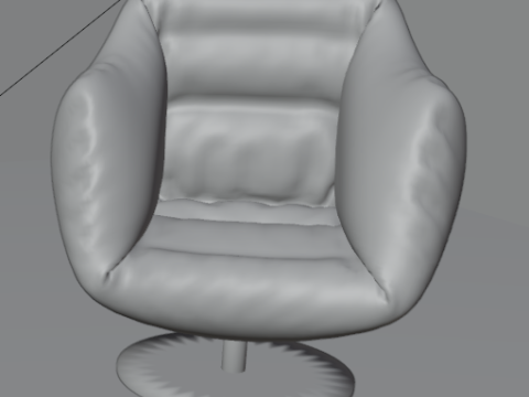 Black and white armchairs 3D 模型