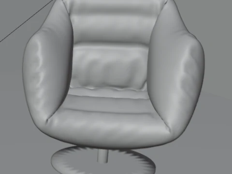 Black and white armchairs 3D Model