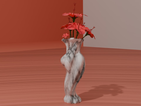 Vase with flowers 3D मॉडल