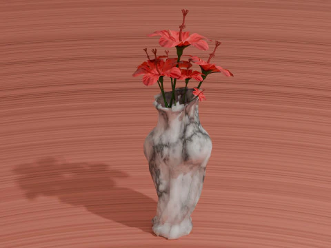 Vase with flowers 3D Model