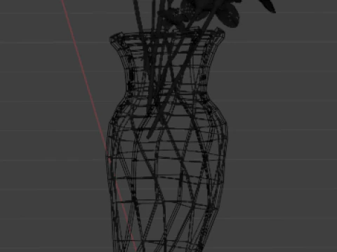 Vase with flowers 3D Model