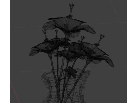 Vase with flowers 3D Model