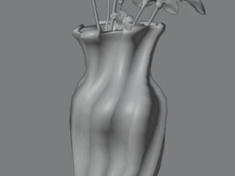 Vase with flowers 3D Model