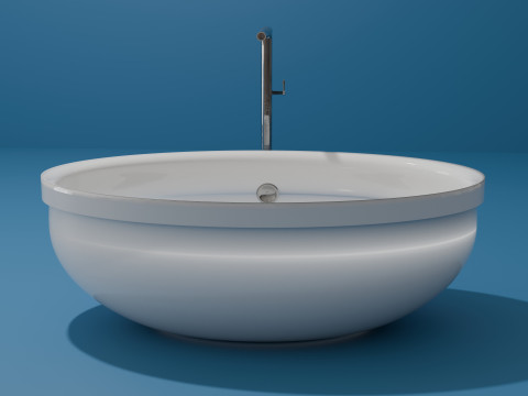 White bath Modèle 3D
