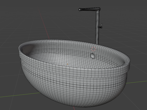 White bath Modèle 3D