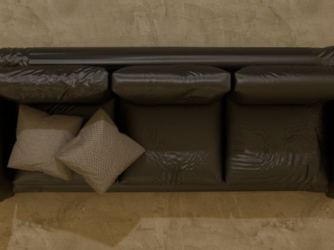 Black sofa 3D Model