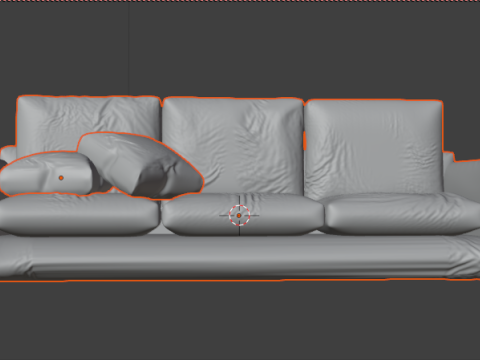 Black sofa 3D Model