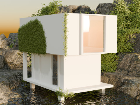 A house on the water 3D Модель