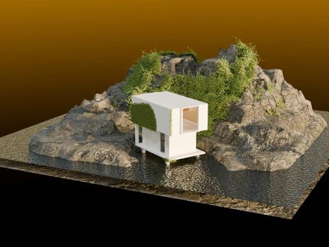 A house on the water 3D Model