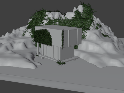 A house on the water 3D-Modell