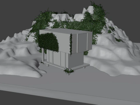A house on the water 3D Model