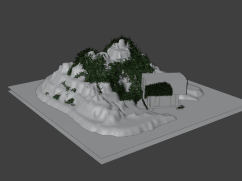A house on the water 3D-Modell