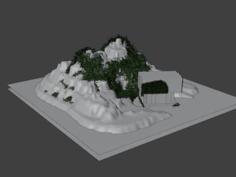 A house on the water 3D Model
