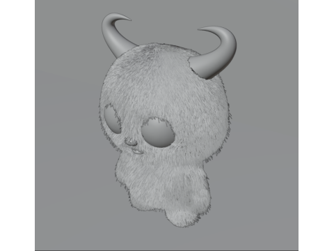Pink cartoon monster 3D Model