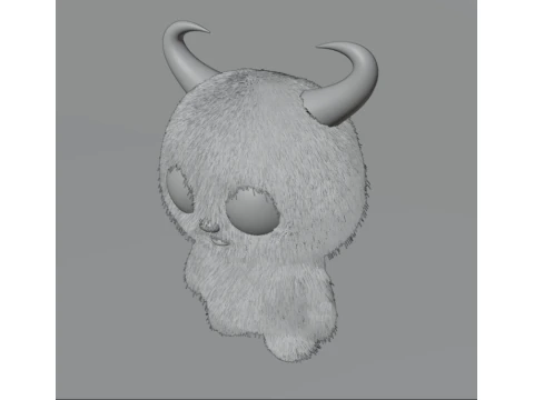 Pink cartoon monster 3D Model
