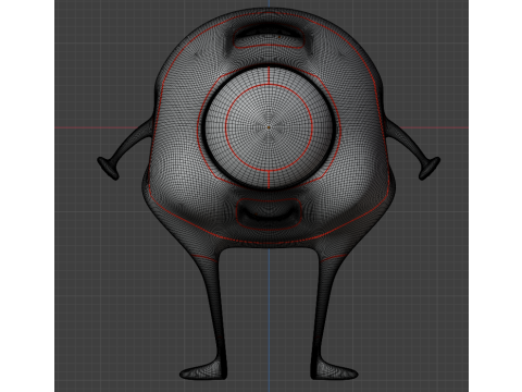 Cartoon Blue Monster 3D 模型
