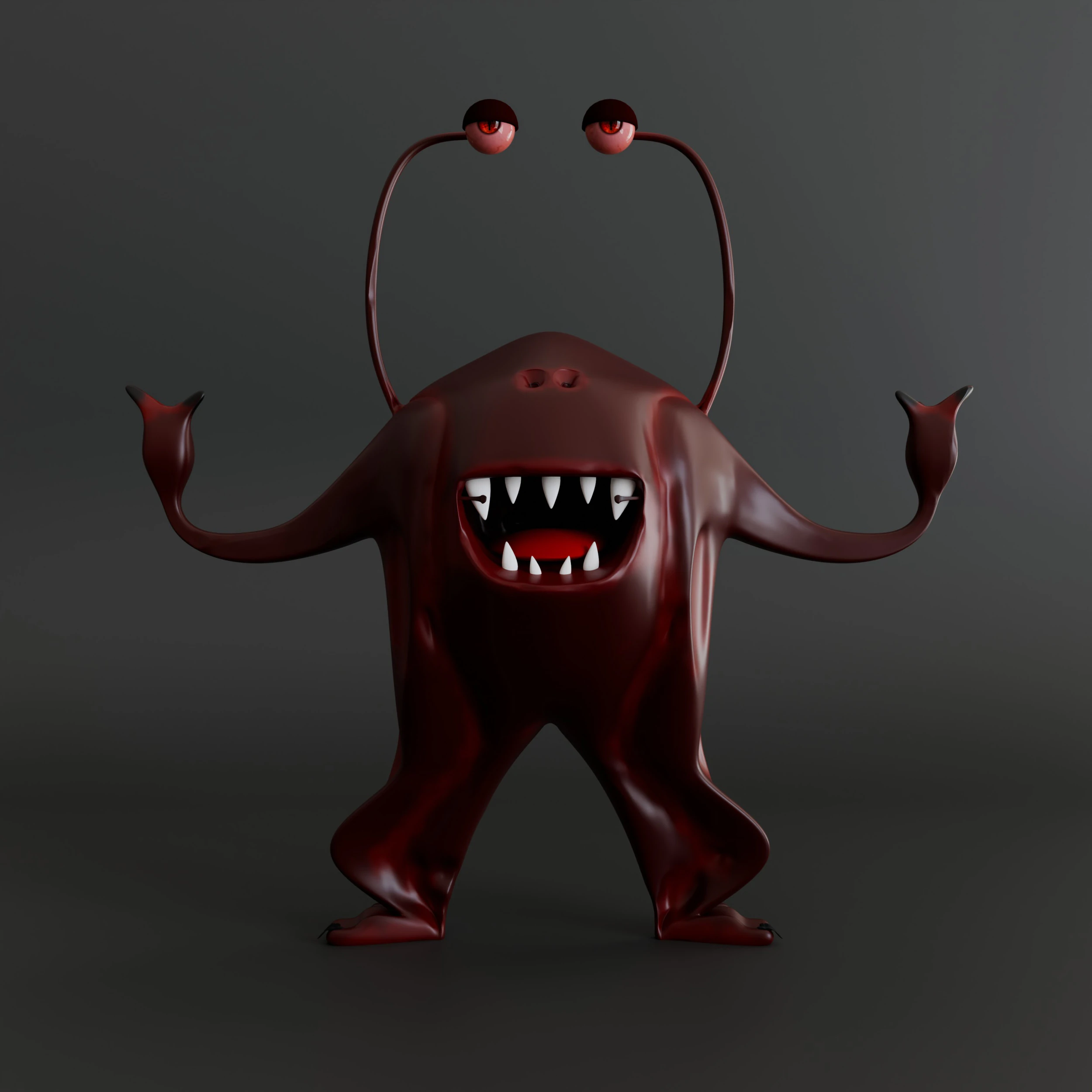 빨간 만화 괴물 3D 모델 .c4d .max .obj .3ds .fbx .stl .blend 