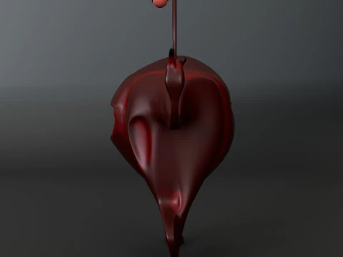 빨간 만화 괴물 3D 모델