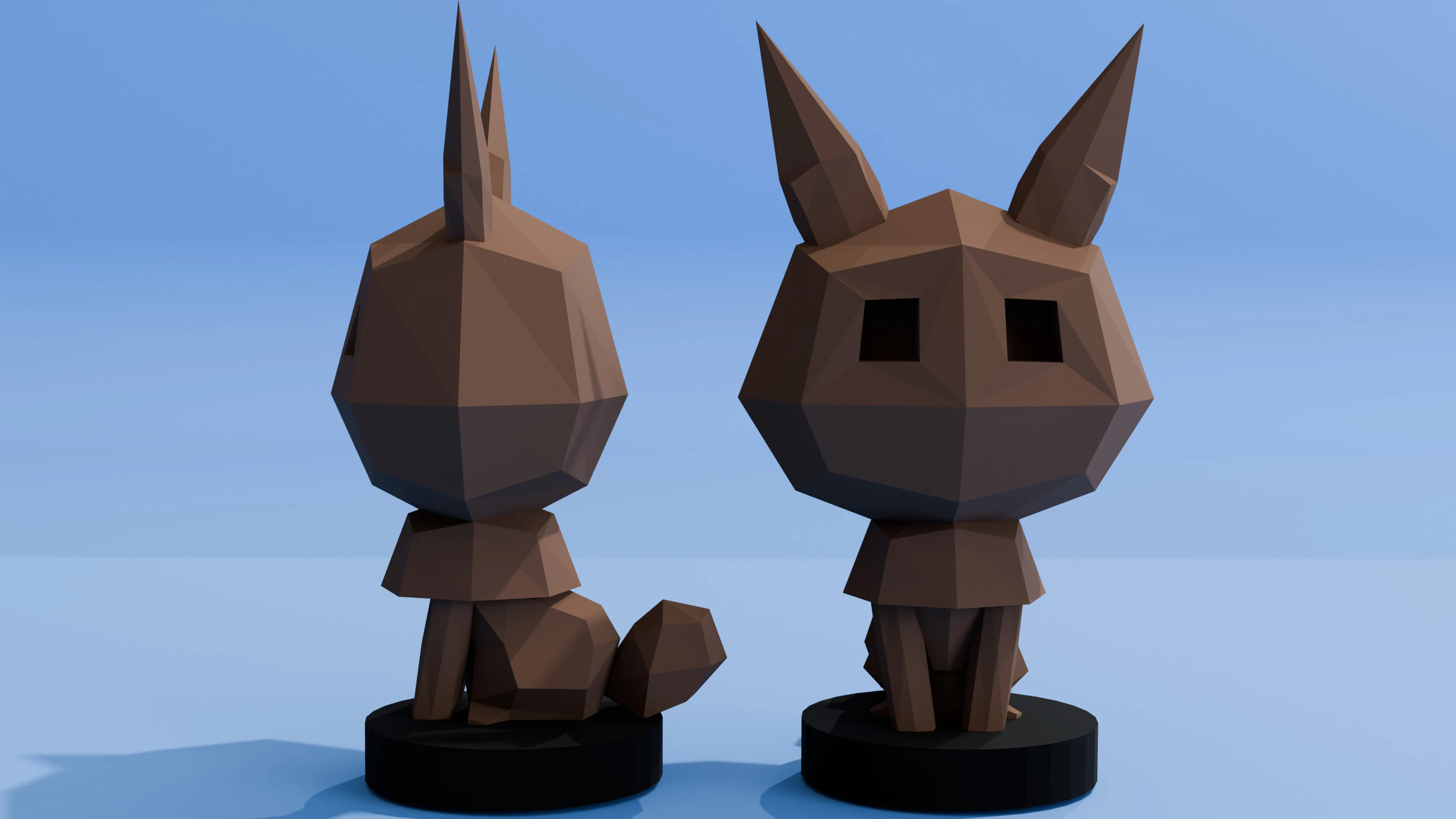 ローポリフォックス 3Dモデル .c4d .max .obj .3ds .fbx .stl .blend