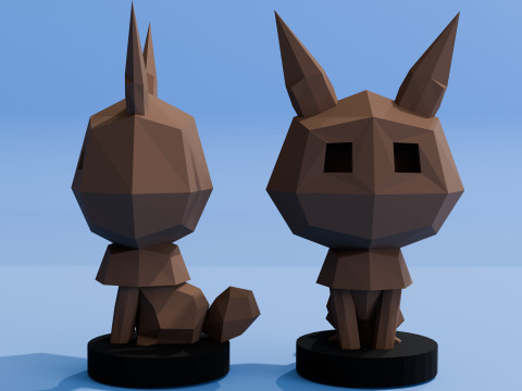Low-poly fox 3Dモデル