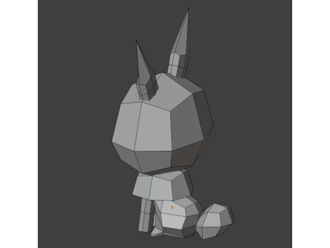 Low-poly fox 3Dモデル