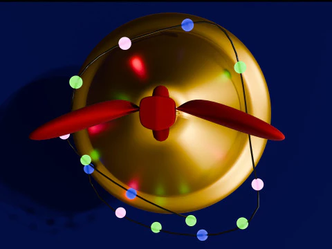 Cartoon Christmas Bell 3D Model