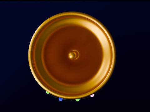 Cartoon Christmas Bell Model 3D