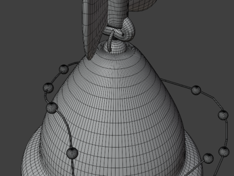 Cartoon Christmas Bell Model 3D