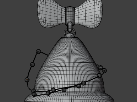 Cartoon Christmas Bell Model 3D