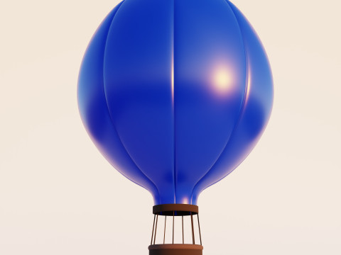 Cartoon Hot Air Ballon 3D Model