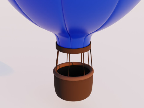 Cartoon Hot Air Ballon Modelo 3D
