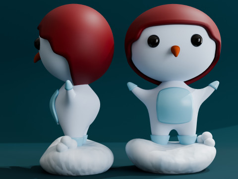 Cartoon Penguin 3Dモデル