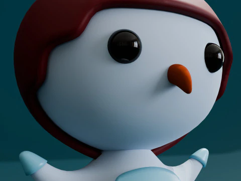 Ping&uuml;ino de dibujos animados Modelo 3D