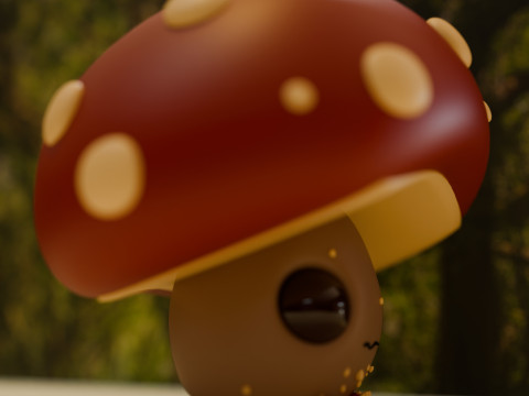 Cartoon Cute Mushroom 3Dモデル