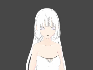 模特白衣天使1 3D 模型