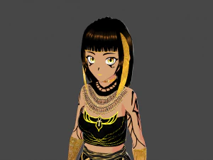 模特埃及女孩 3D 模型