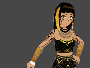 Model Gadis Mesir Model 3D