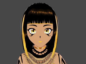 Model Egyptian Girl Modello 3D