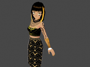 Model Egyptian Girl Modello 3D