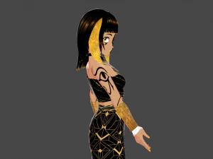 Model Gadis Mesir Model 3D