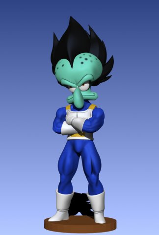 VEGETA X SQUIDWARD Model 3D .c4d .max .obj .3ds .fbx .stl .blend 