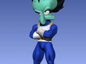 VEGETA X SQUIDWARD 3D Model
