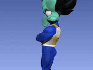 VEGETA X SQUIDWARD 3D Model