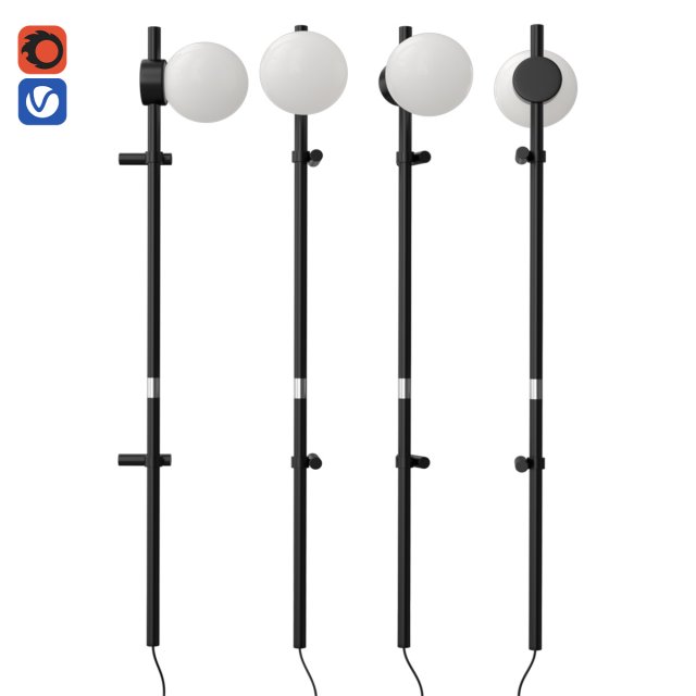 Juno wall lamp Modelo 3D .c4d .max .obj .3ds .fbx .stl .blend 