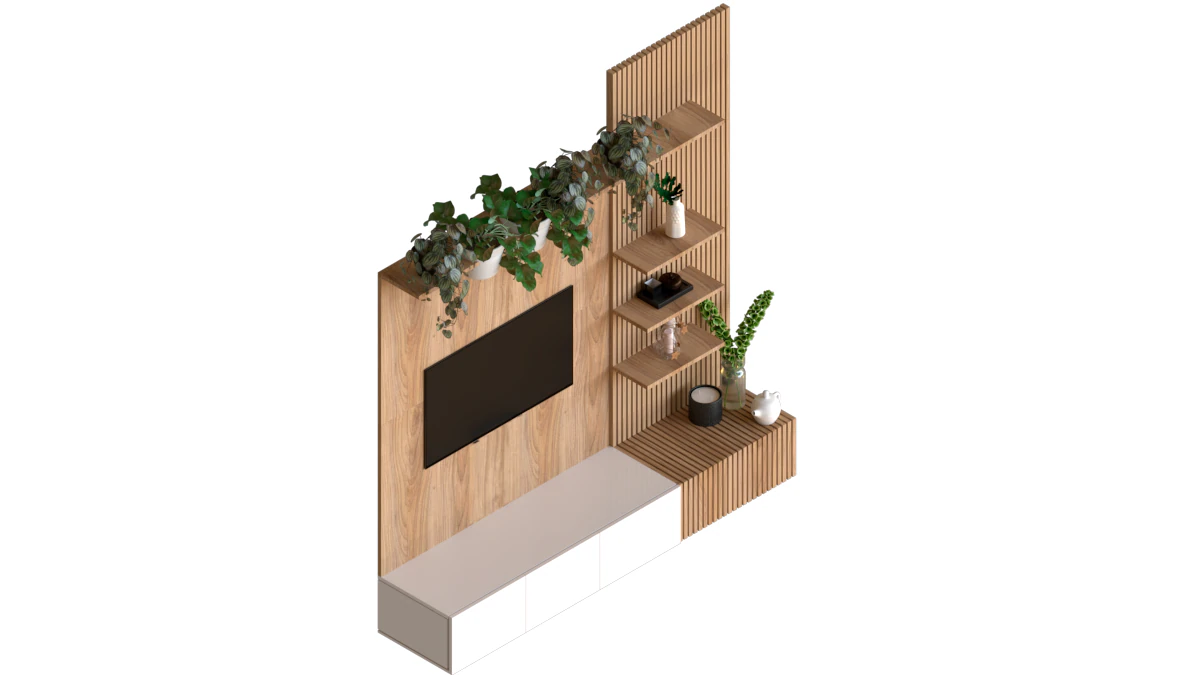 Rack TV 3D Model .c4d .max .obj .3ds .fbx .stl .blend