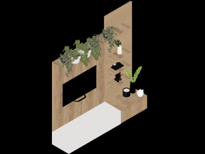 Rack TV Modelo 3D