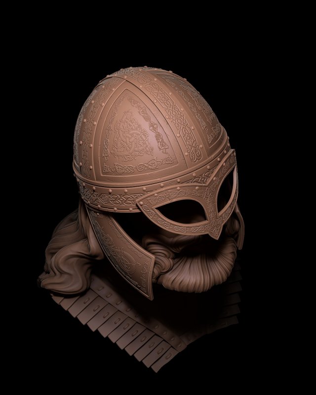 Viking helmet 3D Модель .c4d .max .obj .3ds .fbx .stl .blend 