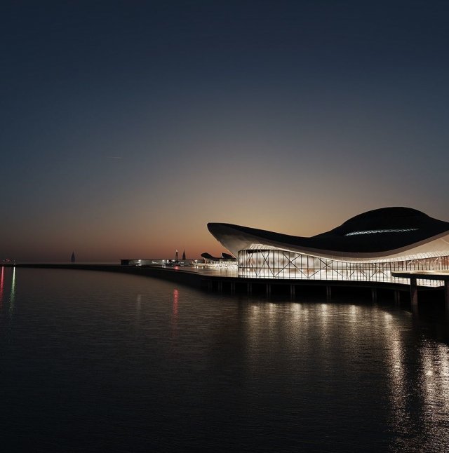 Floating Airport Model 3D .c4d .max .obj .3ds .fbx .stl .blend 