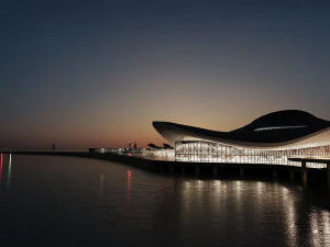 Aeroporto flutuante Modelo 3D