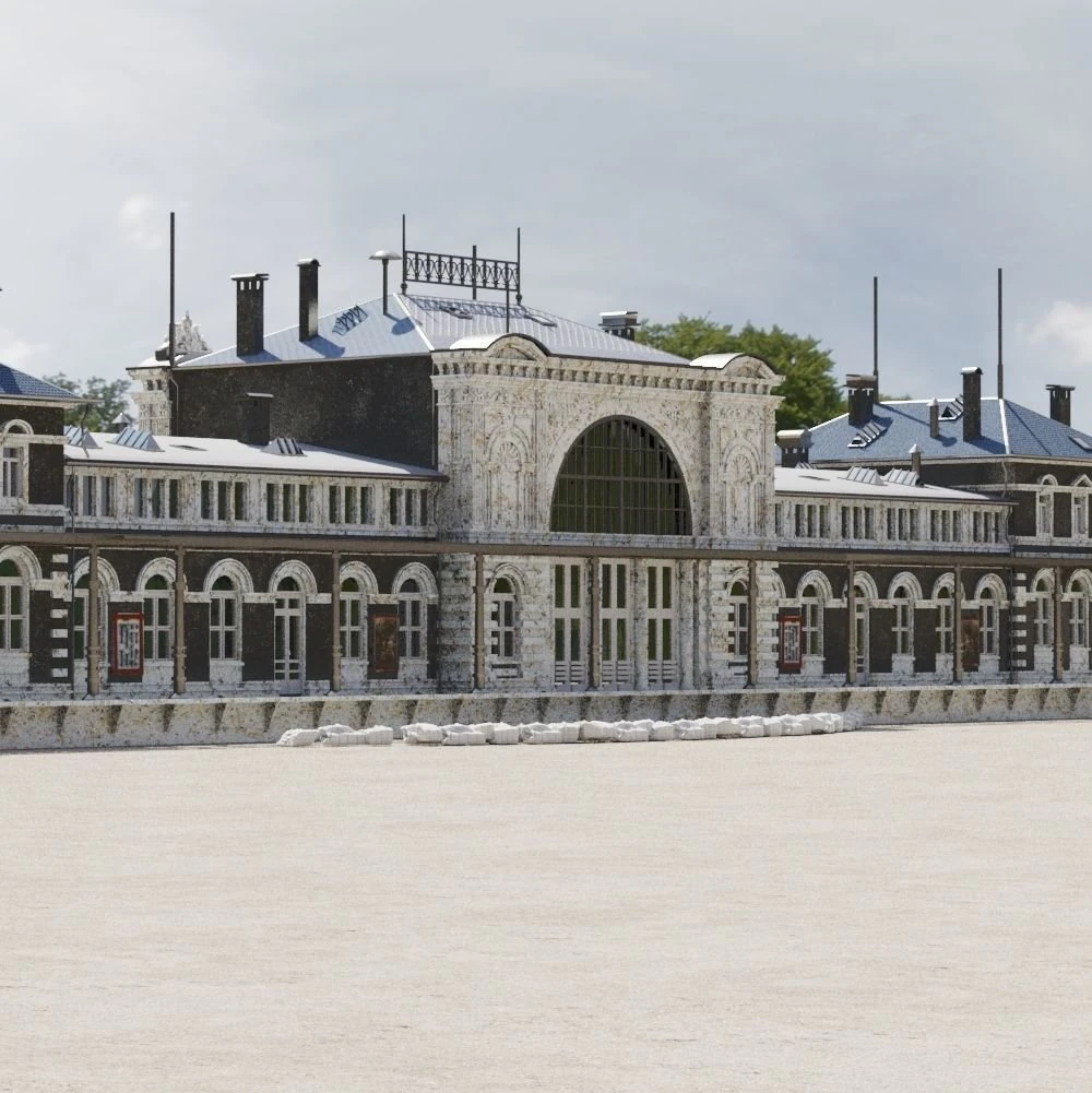 B&acirc;timent historique Modèle 3D .c4d .max .obj .3ds .fbx .stl .blend 